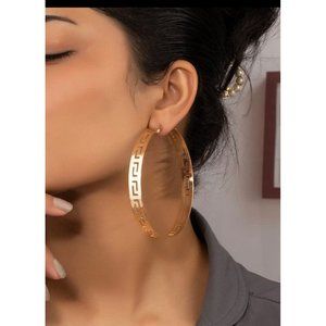 Large gold hoop earrings huge gold hoops , big gold hoop  chunky round circle